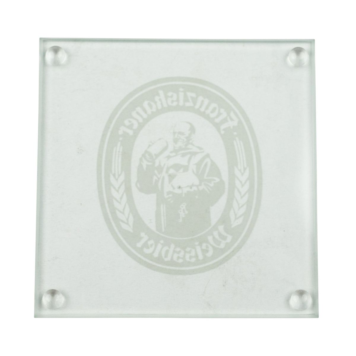 Franciscan glass beer coaster, coaster, beer cover mat, drip protection, bar