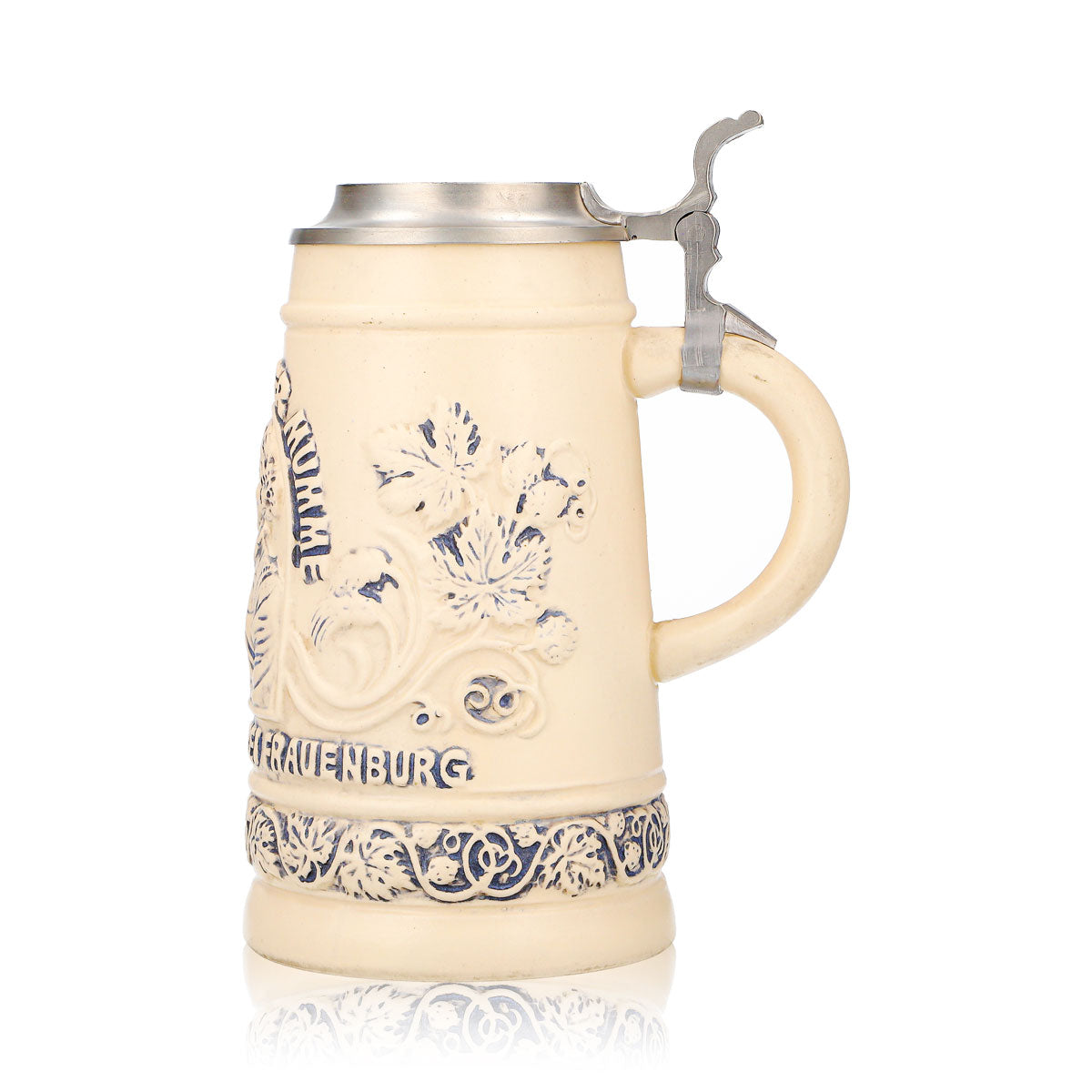 Frauenburg "Mumme" Beer Glass Clay Jug, 0.74 L, with Pewter Lid and Copernicus Relief – View 5