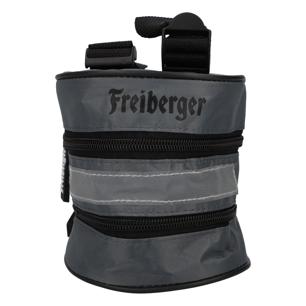 Freiberger Beer Bike Bag, Gray with Reflector, Bike Bag, Pannier – View 5