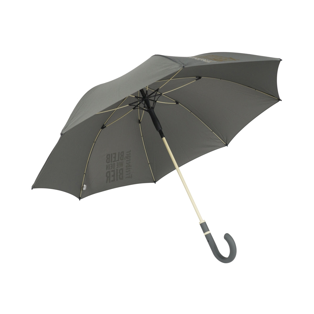 Freiberger Beer Umbrella, gray, long, stormproof, men's, automatic, stable – View 2