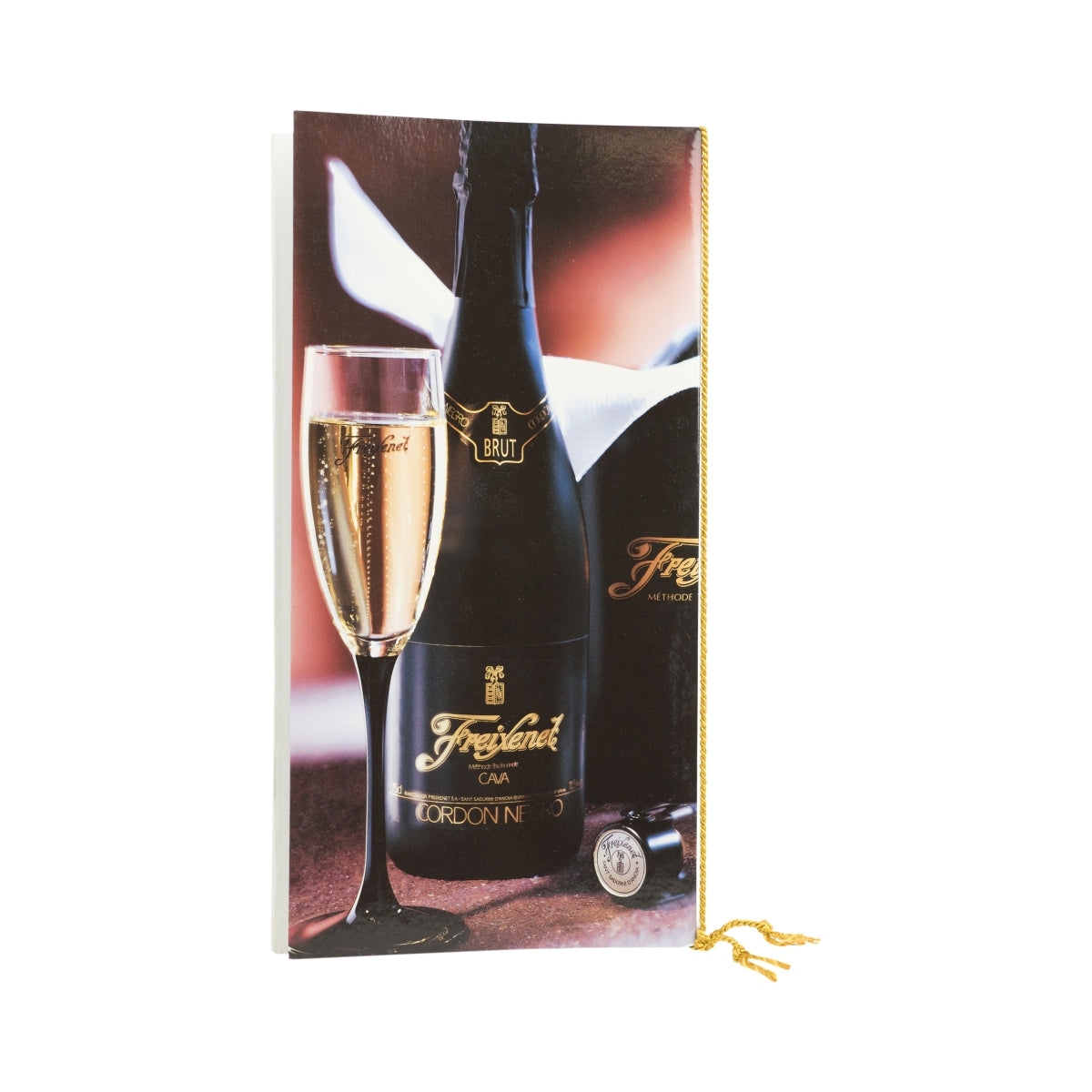 Freixenet sparkling wine menu, 10 pages, cord menu, beverage holder, paper, catering – View 2