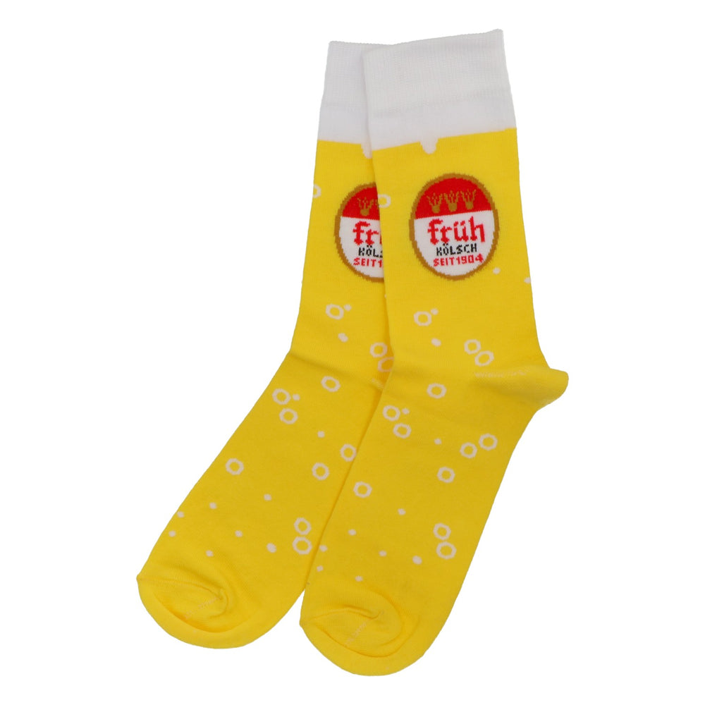 Früh Kölsch Beer Socks Stockings Casual Socks Size 39-42 Yellow