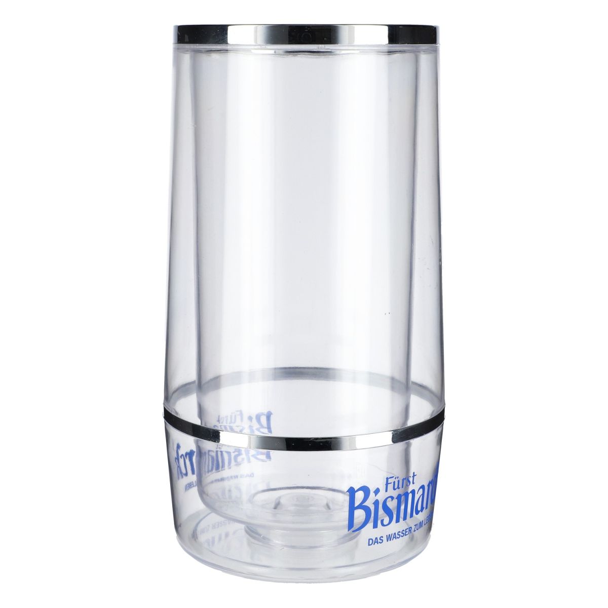 Prince Bismarck Bottle Cooler Ice Cube Cooler Double-Walled Acrylic Chrome – View 2