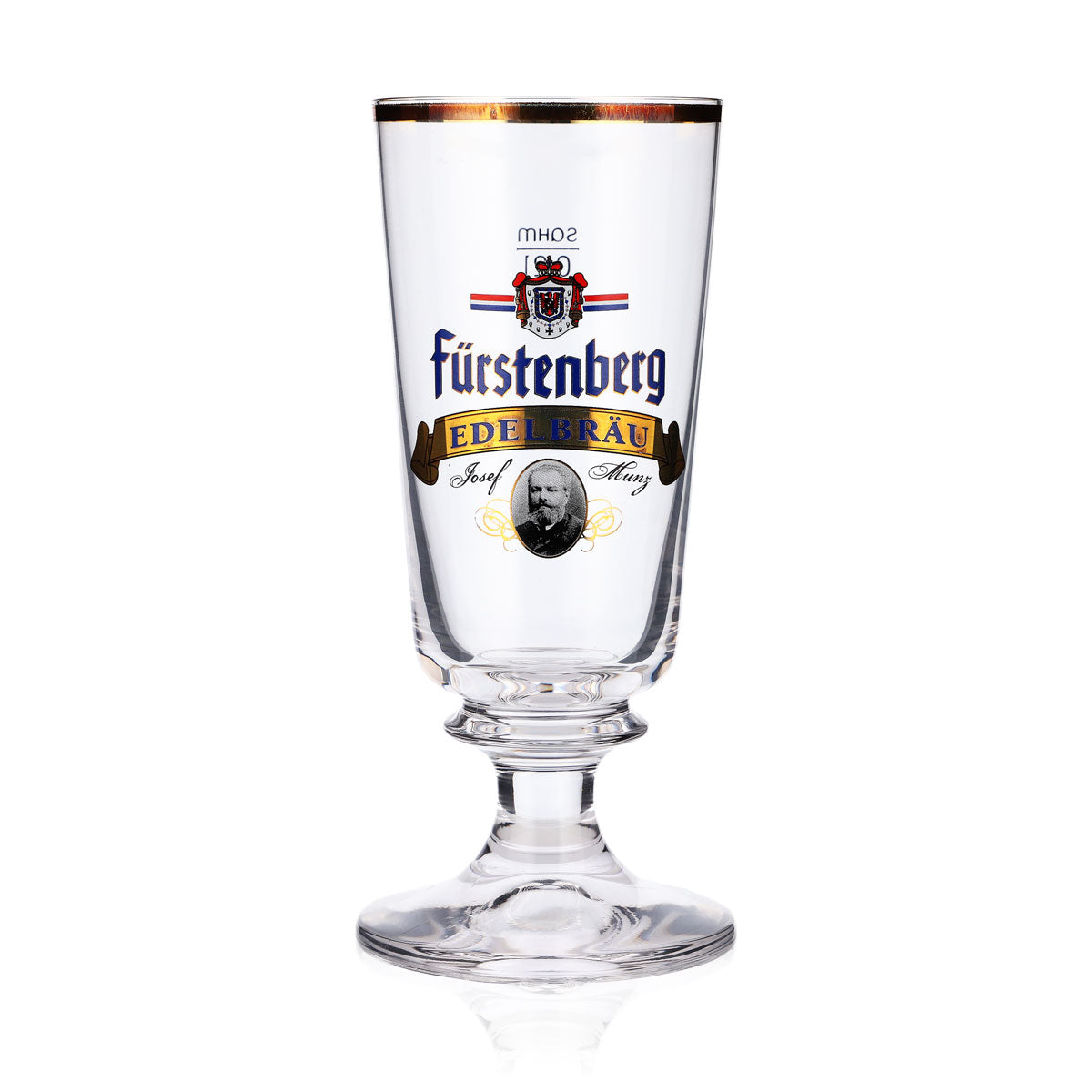 Fürstenberg Beer Glass 0.2l Beer Glasses Goblet Glasses "Edelbräu" Gold Rim