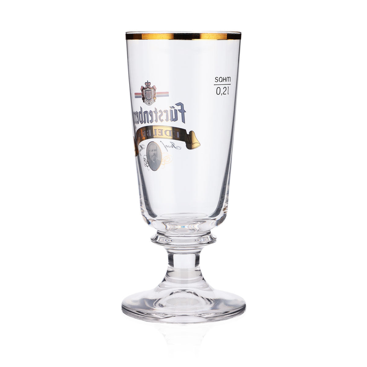 Fürstenberg Beer Glass 0.2l Beer Glasses Goblet Glasses "Edelbräu" Gold Rim – View 3