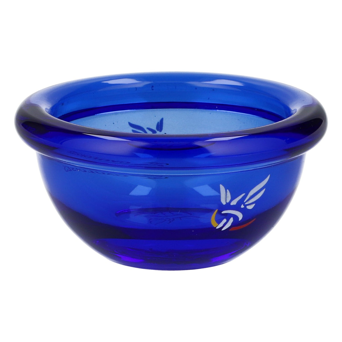 Gauloises Glass Ashtray with MINI Logo, Round, Blue – Bar Accessory, Collectible – View 3