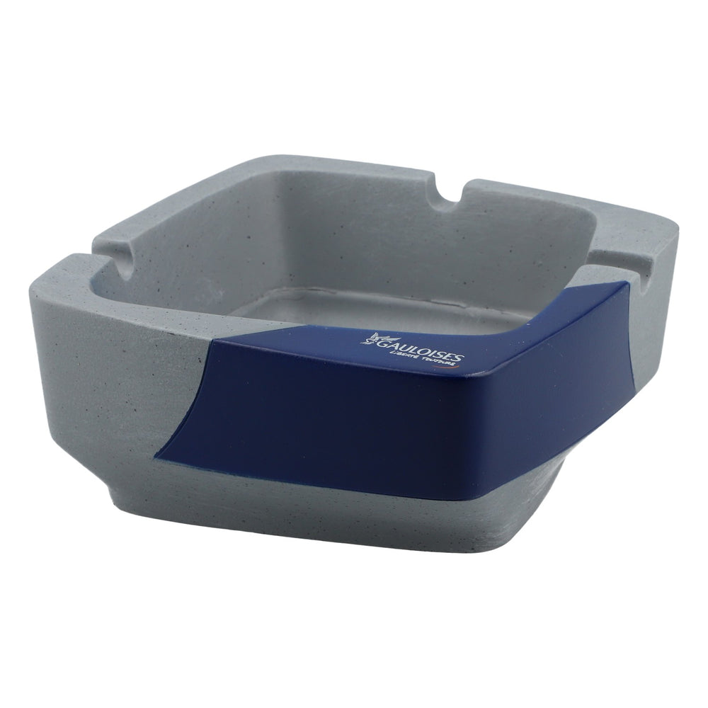 Gauloises Ceramic Ashtray, Gray and Blue, New, Stylish Branded Ashtray