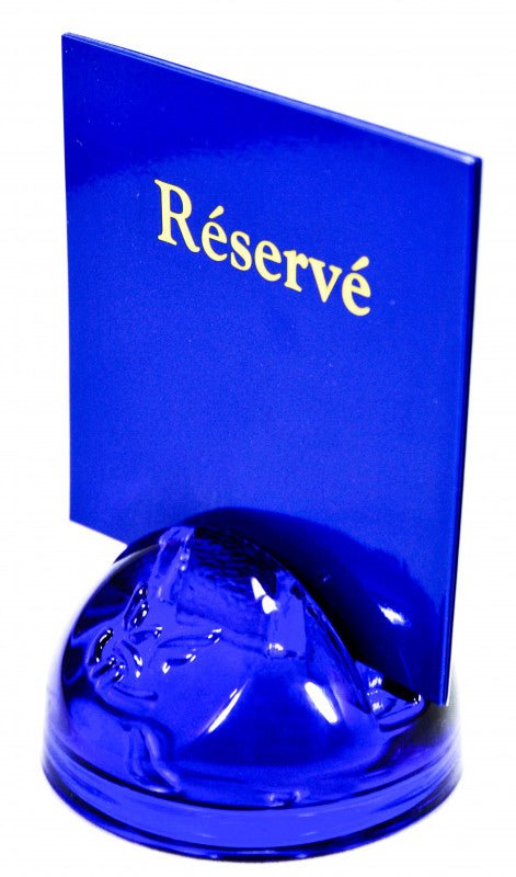 Gauloises Table Display Menu Holder, Blue Glass, Retro Bar Accessory – View 2