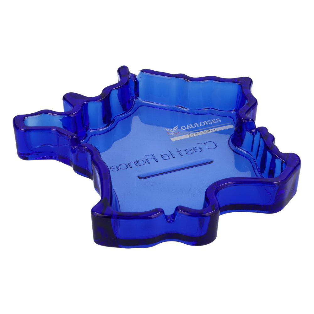 Gauloises Cigarette Ashtray France Shape Small Logo Blue
