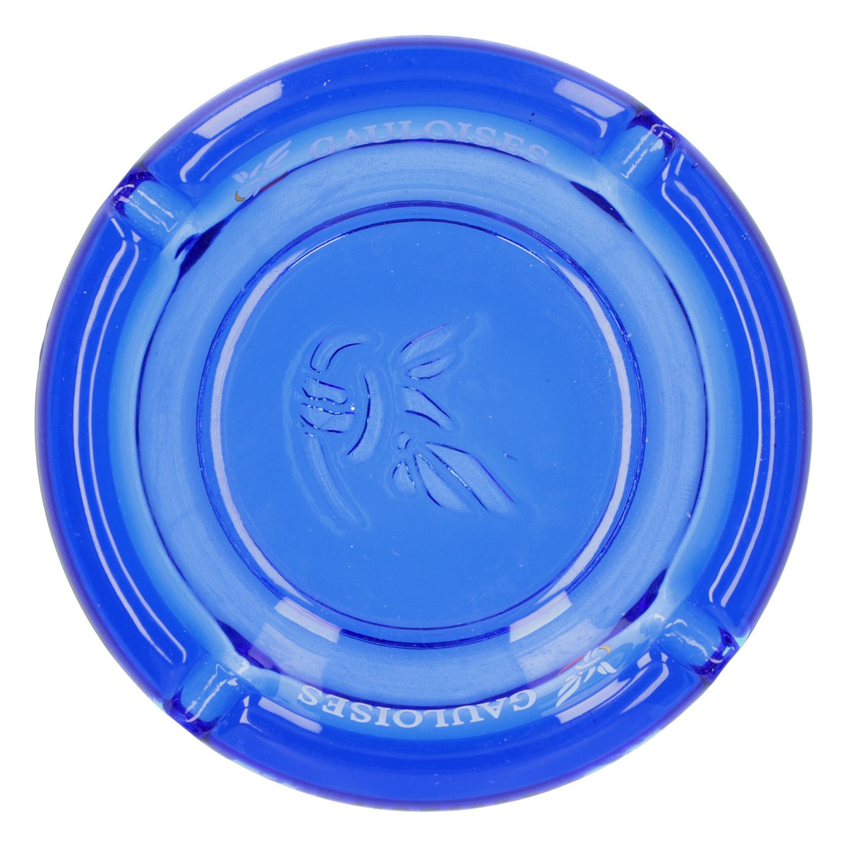 Gauloises Cigarette Ashtray Blue Glass Small 10.5 cm Smoker Accessories Smoke – View 3