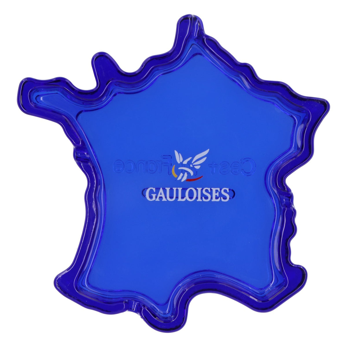 Gauloises Cigarettes Glass Ashtray France Shape Special Edition Small Logo – View 2