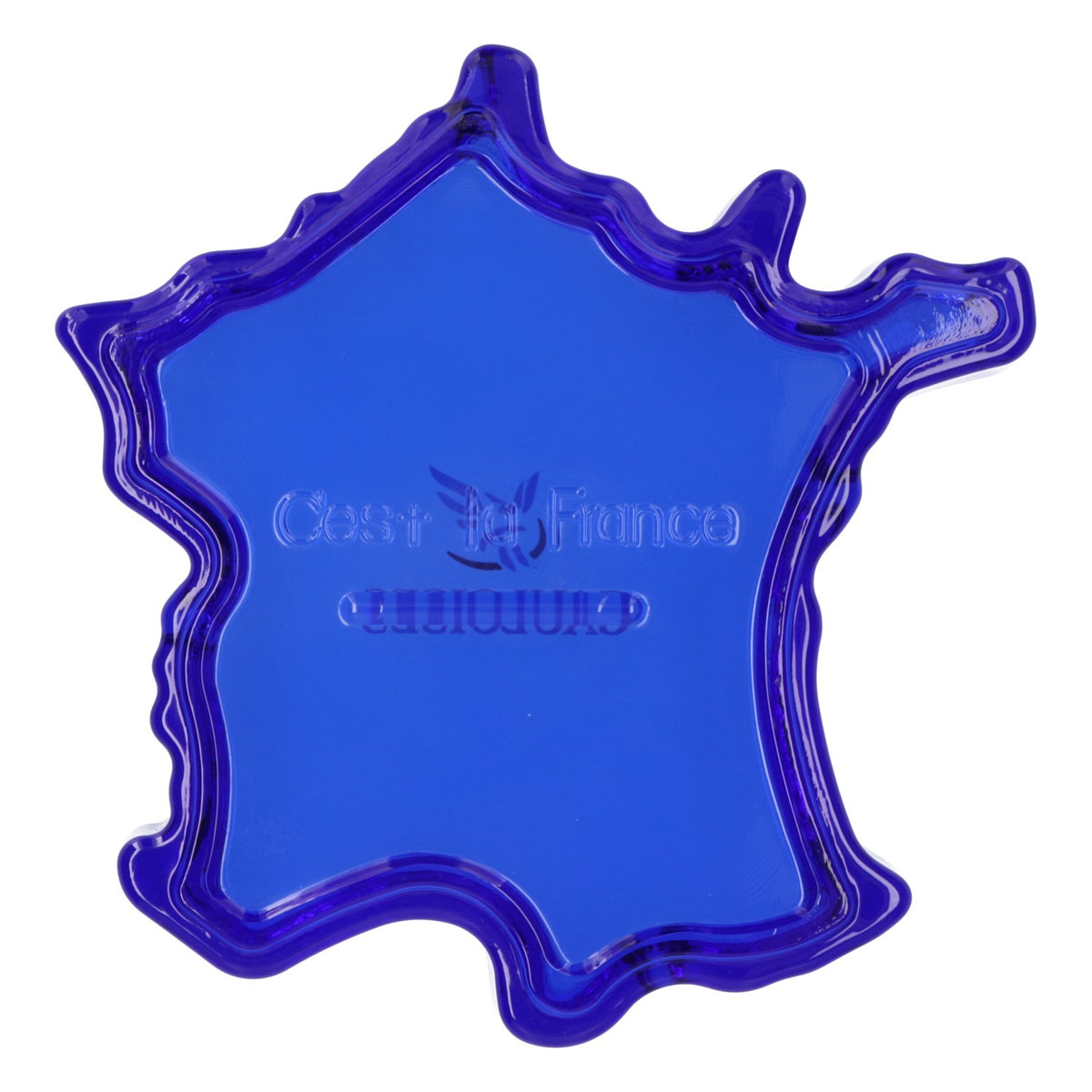 Gauloises Cigarettes Glass Ashtray France Shape Special Edition Small Logo – View 3