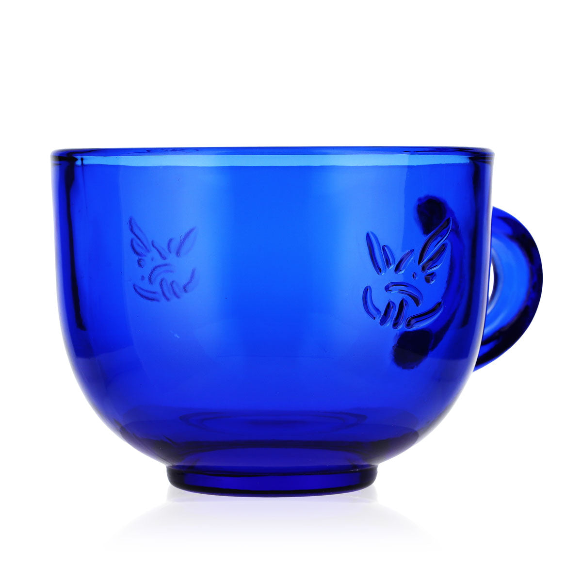 Gauloises Cigarettes Glass Coffee Mug 0.4l Coffee Cup Blue Design – View 2