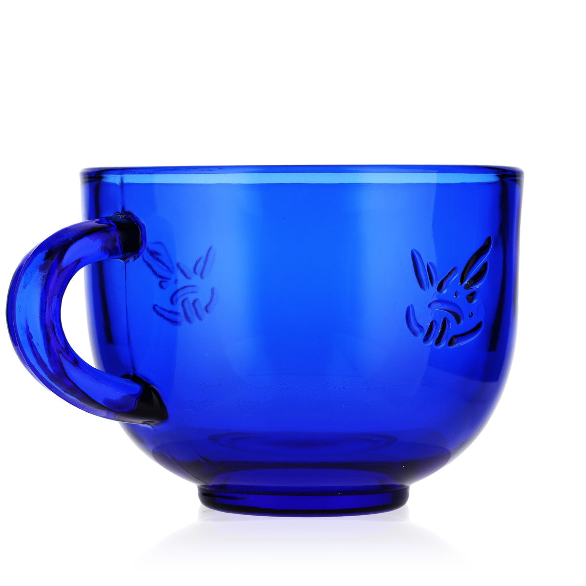 Gauloises Cigarettes Glass Coffee Mug 0.4l Coffee Cup Blue Design – View 4