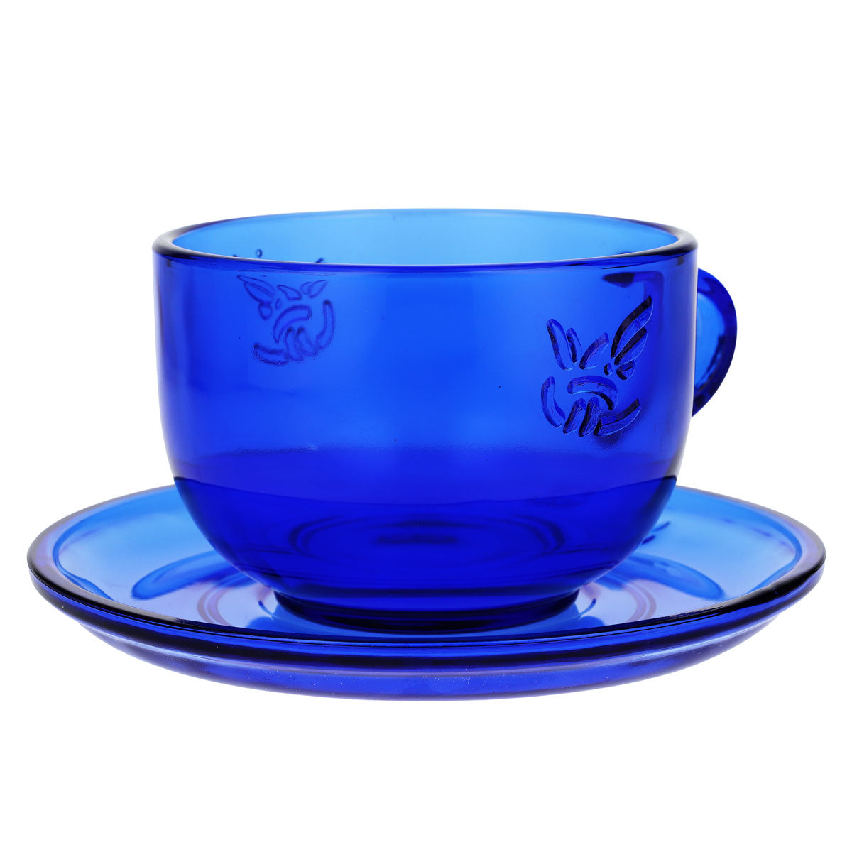Gauloises Cigarettes Glass Coffee Cup Tea Cup with Saucer 2-Piece Set – View 2