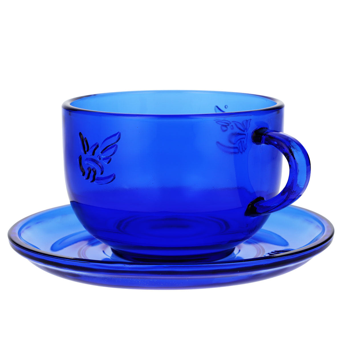 Gauloises Cigarettes Glass Coffee Cup Tea Cup with Saucer 2-Piece Set – View 4