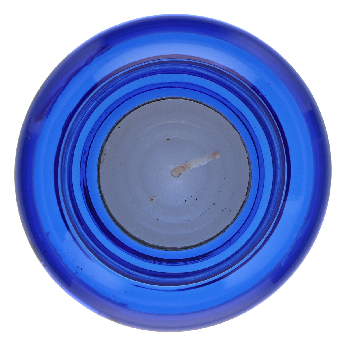 Gauloises Cigarettes Glass Lantern Tealight Holder Round Blue Small Version – View 4