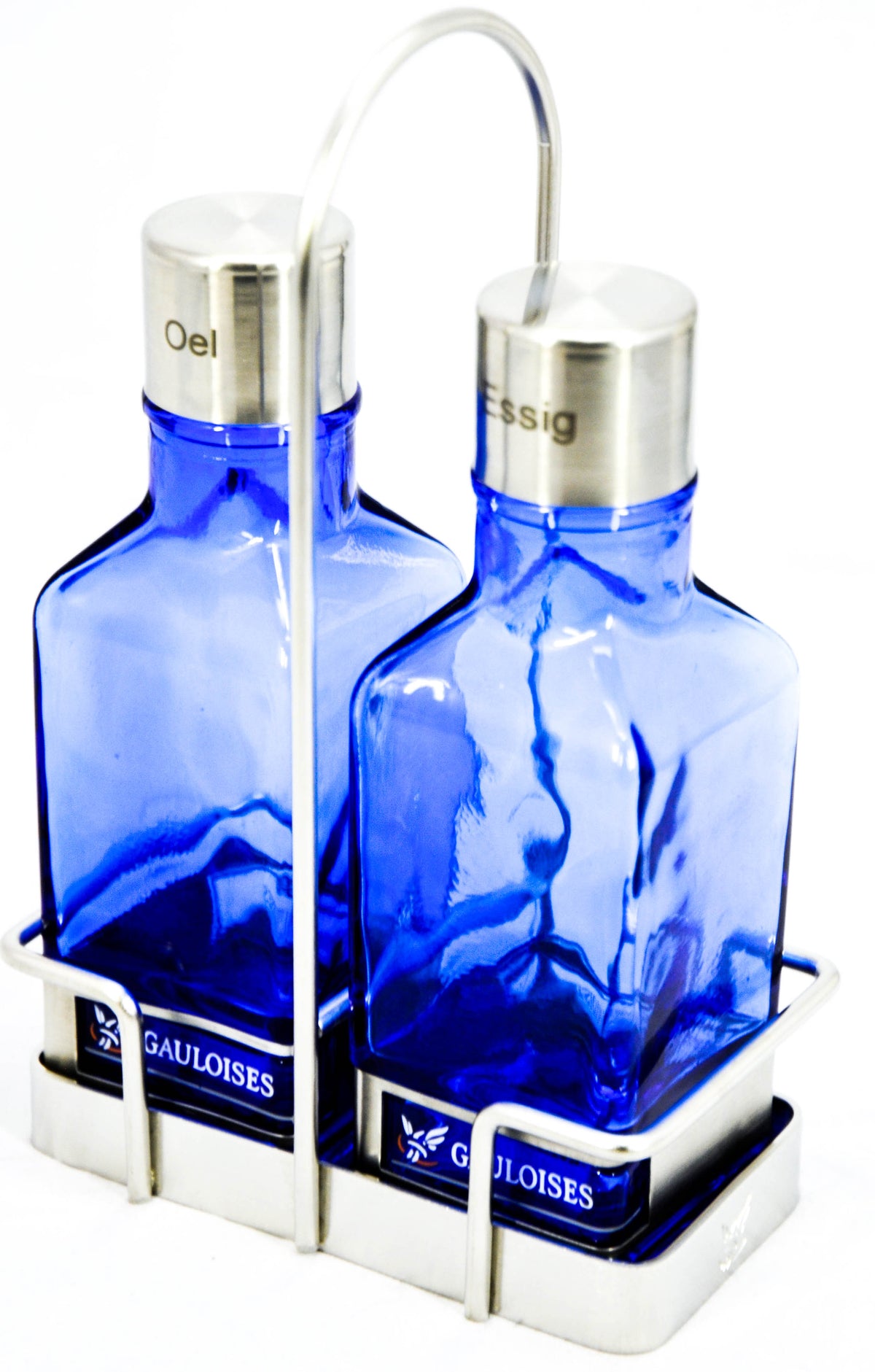 Gauloises cigarettes Oil and vinegar bottle Menagenset Stainless steel basket – View 2