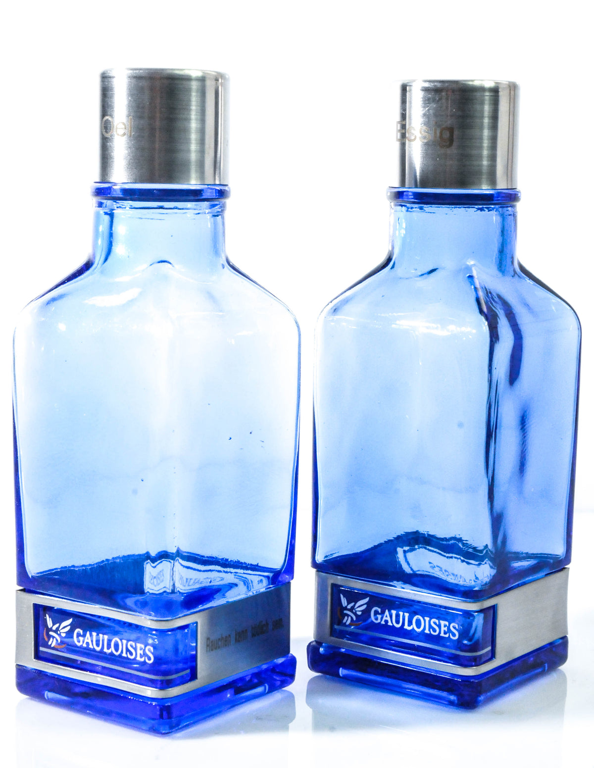 Gauloises cigarettes Oil and vinegar bottle Menagenset Stainless steel basket – View 4