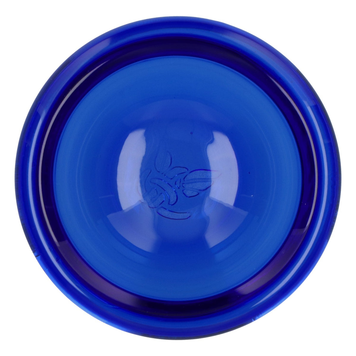Gauloises Cigarette Tealight Holder, Glass, MINI, Round Blue Lettering – View 3