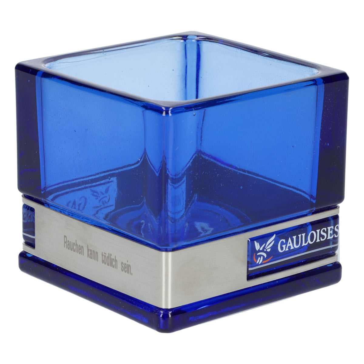 Gauloises cigarette lantern blue glass tealight holder decorative lighting – View 3