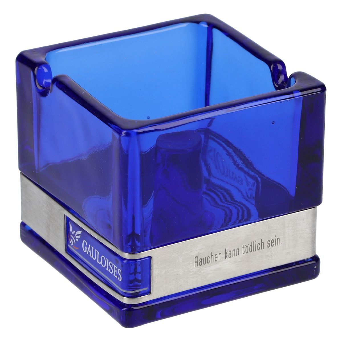 Gauloises Cigarettes Wind Light Large Square Blue Stainless Steel Rim – View 2