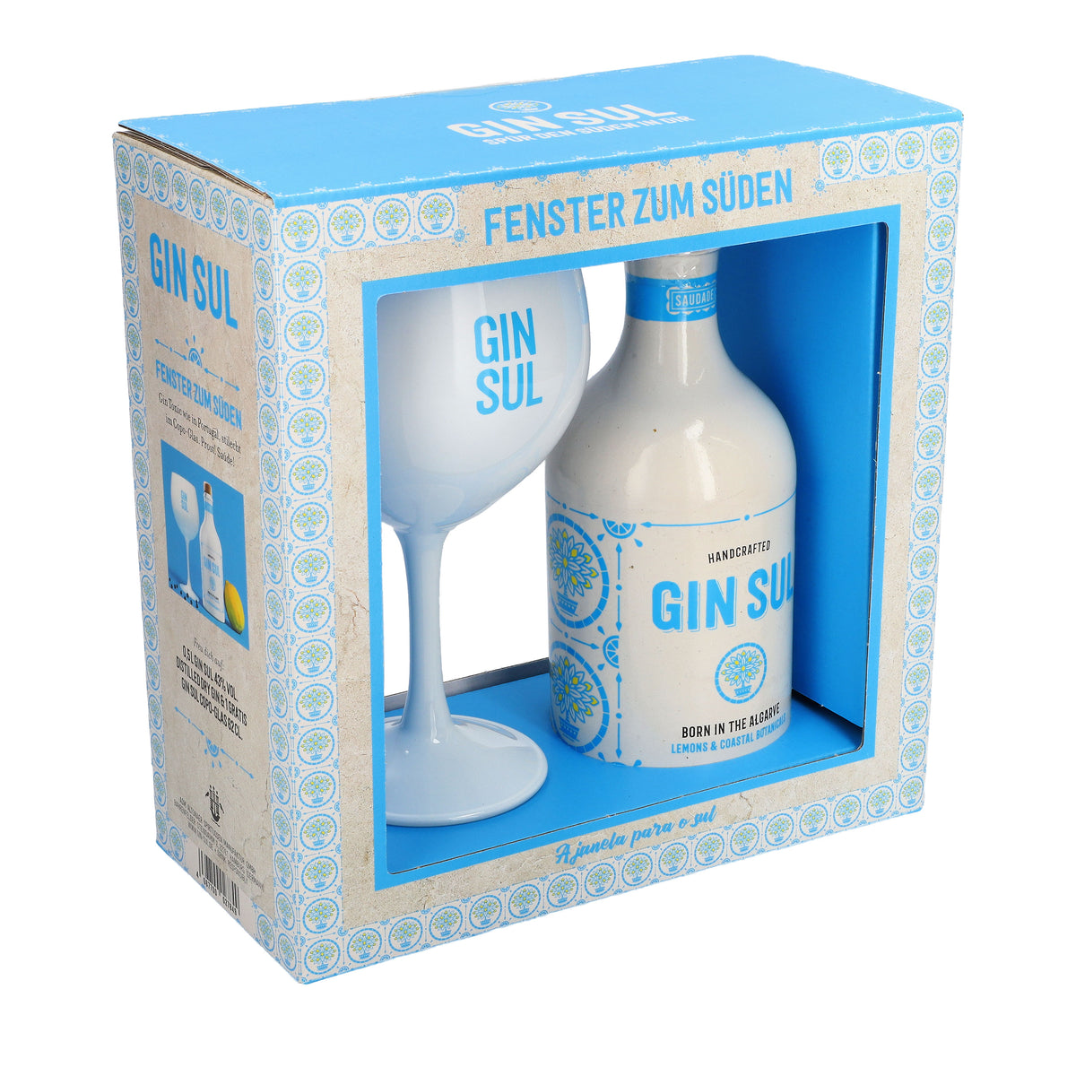 Gin Sul Gift Set "Window to the South" 0.5l 43% vol. + 1x 0.6l Copa glass