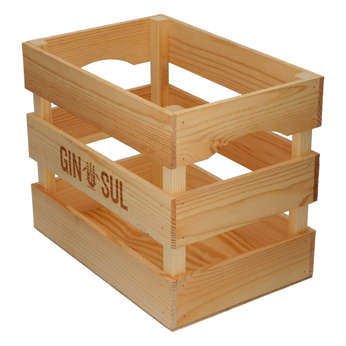 Gin Sul Wooden Crate Bottle Holder for 2 Gin Bottles – Wooden Crate Bar Decor – View 4