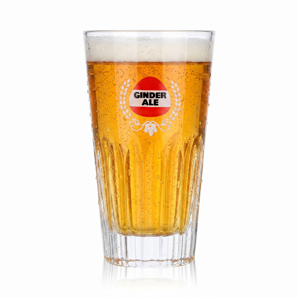 Ginder Ale Beer Glass, 0.37 L, Relief Design
