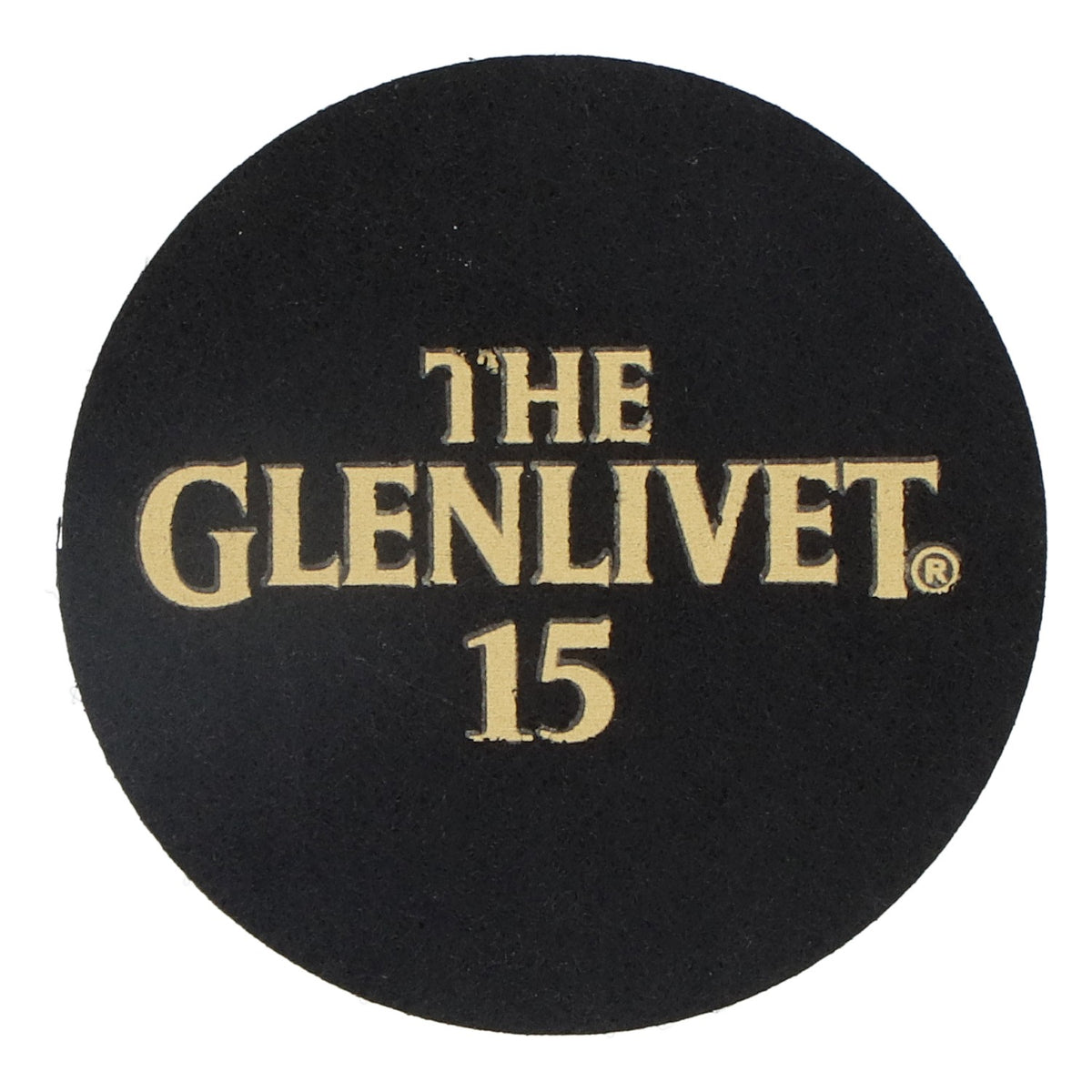 Glenlivet Whiskey Felt Coaster Glass Coaster Black 6.2 cm Diameter "Glenlivet 15" – View 2