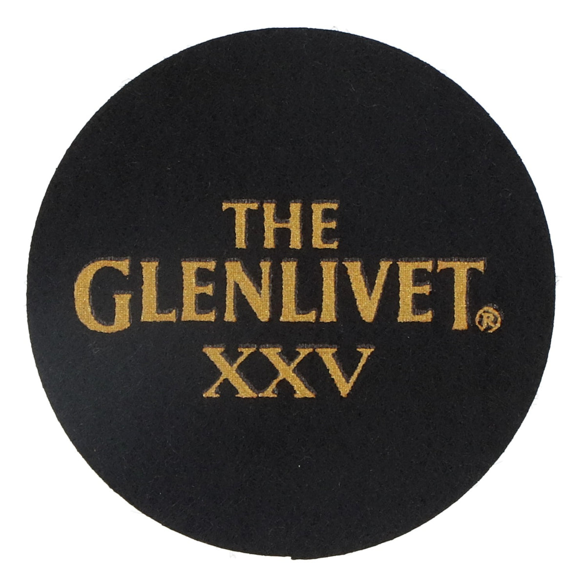 Glenlivet Whiskey Felt Coaster Glass Coaster Black 6.2 cm Diameter "Glenlivet XXV" – View 2