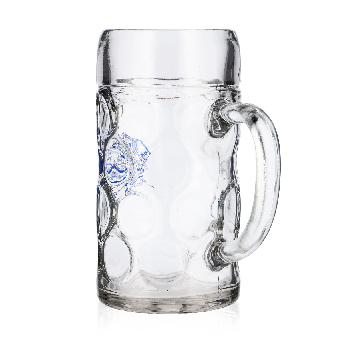 Gold Ochsen Beer Glass, 1-Liter Jug, Blue Logo – View 4