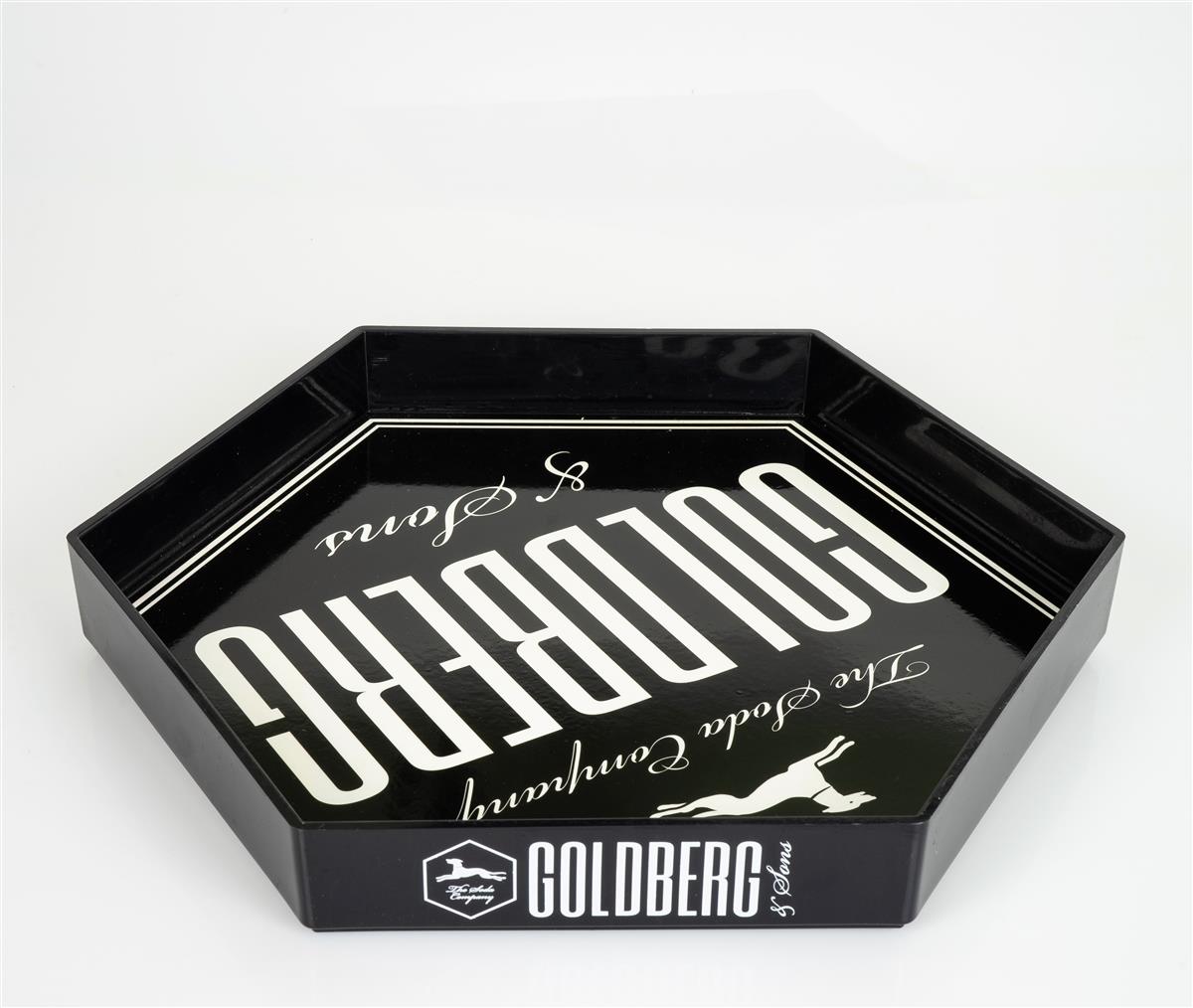 Goldberg Tonic Serving Tray Waiter Gastro Glasses Plastic Black – View 2
