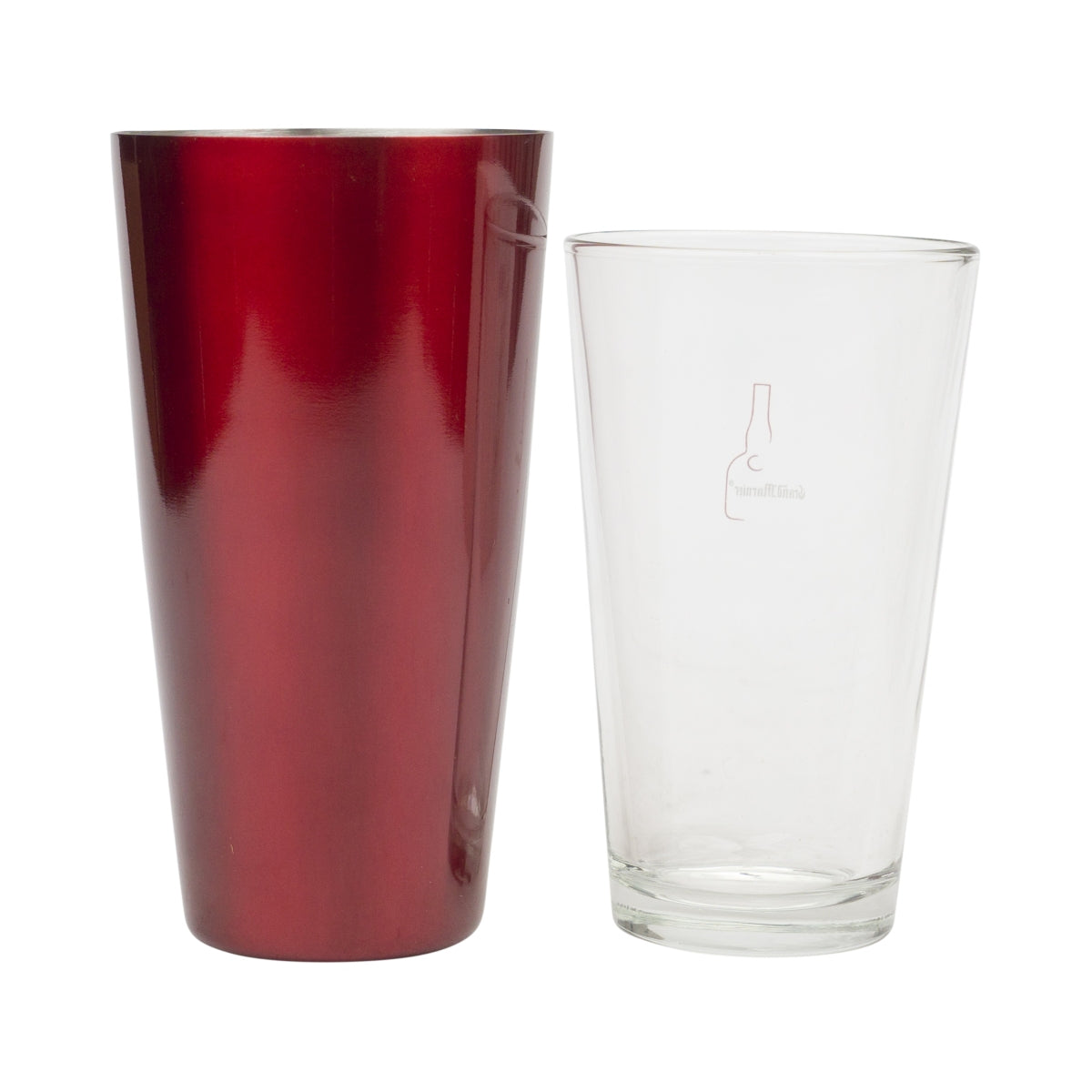 Grand Marnier Liqueur Shaker Boston Red Metal Glass Bartender Cocktail Mixer Bar – View 3