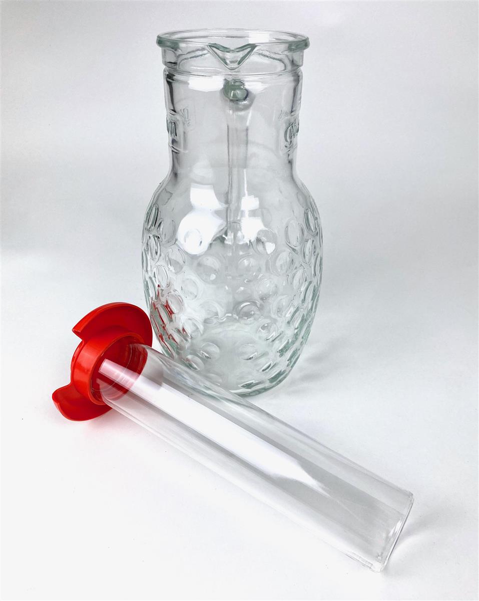 Granini Carafe Jug Glass 1.5l Contoured Relief Lid Juice Water Beverages Catering – View 4