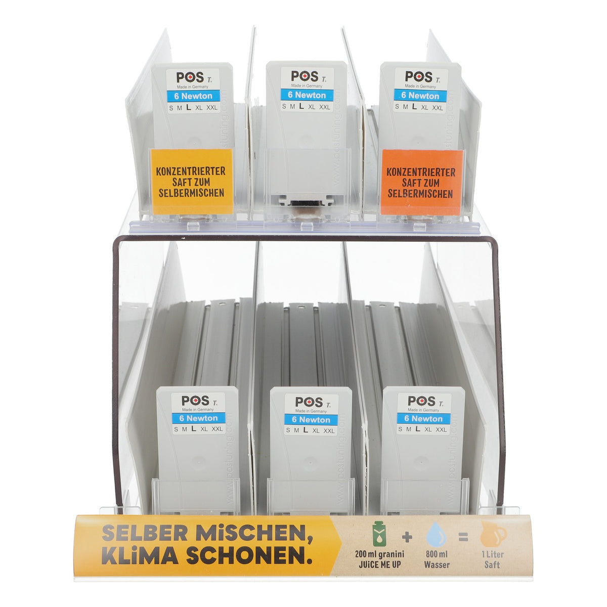 Granini juice dispenser POS tuning push system for 200 ml Granini juice packaging