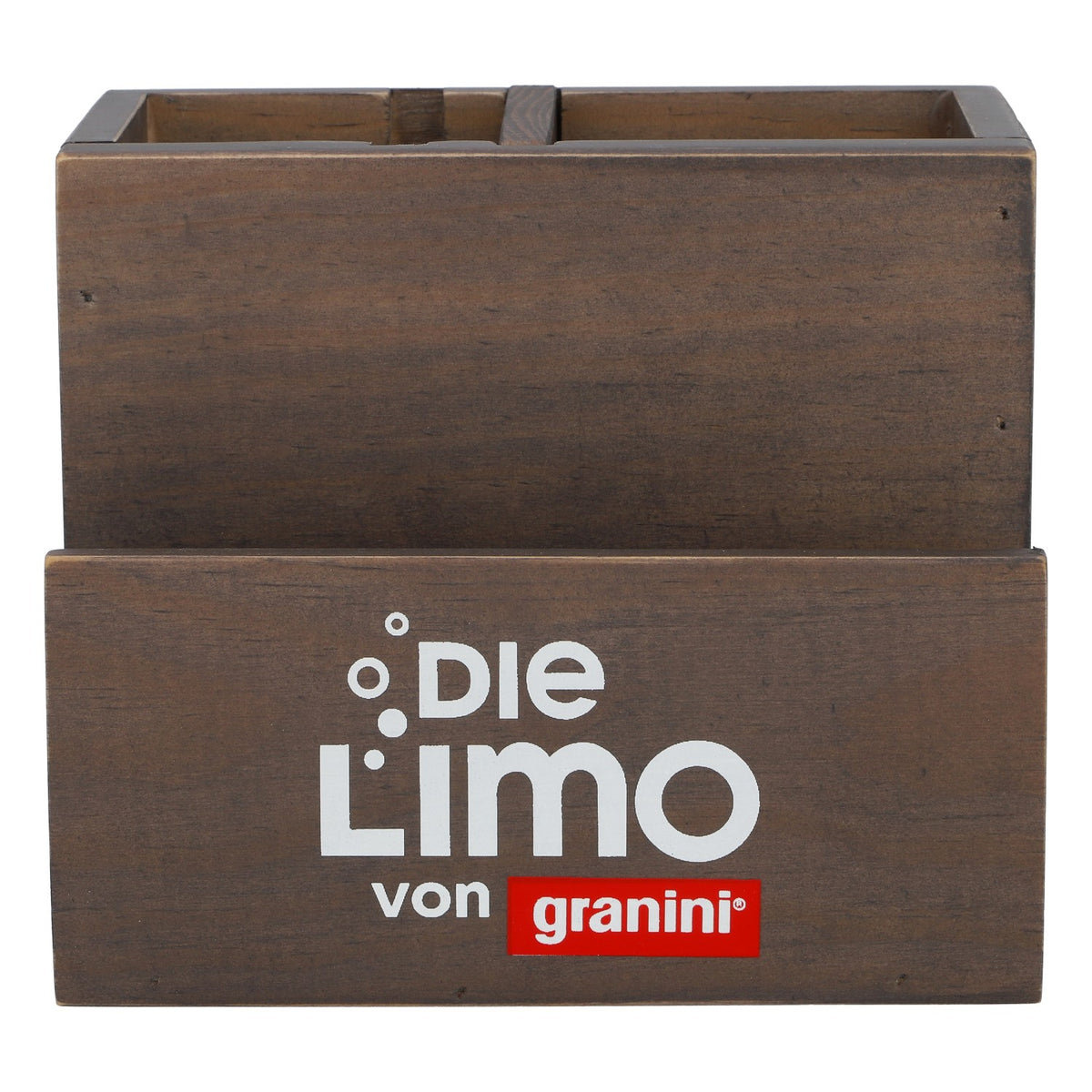 Granini soft drink table display card holder cutlery holder wood look – View 2