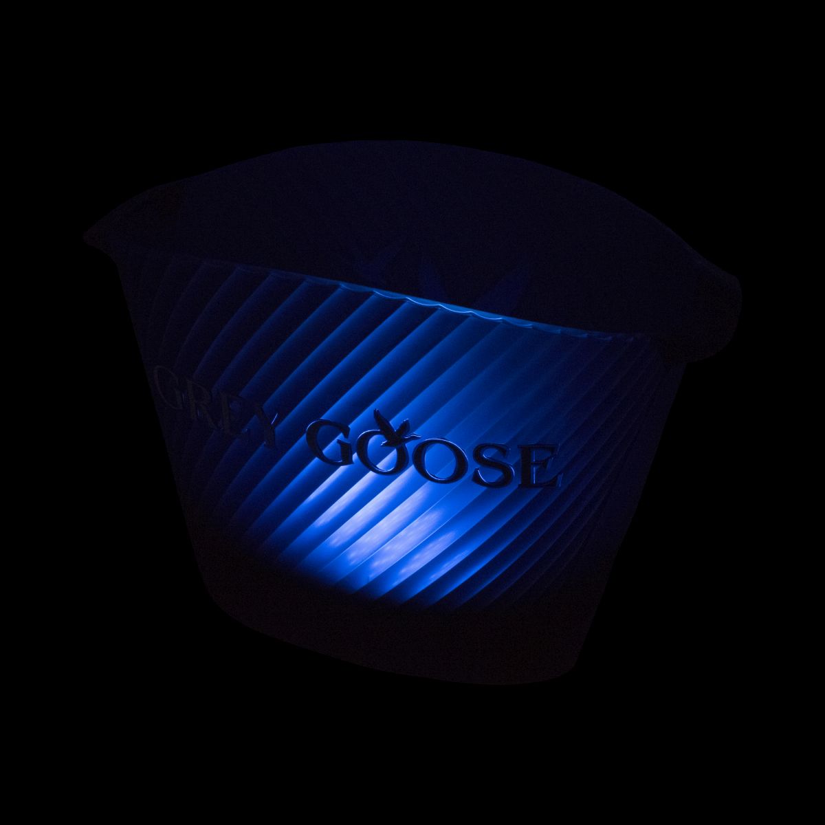Grey Goose Cooler Blue Magnum Striped LED 2 Bottle Illuminated Ice Bucket – View 3