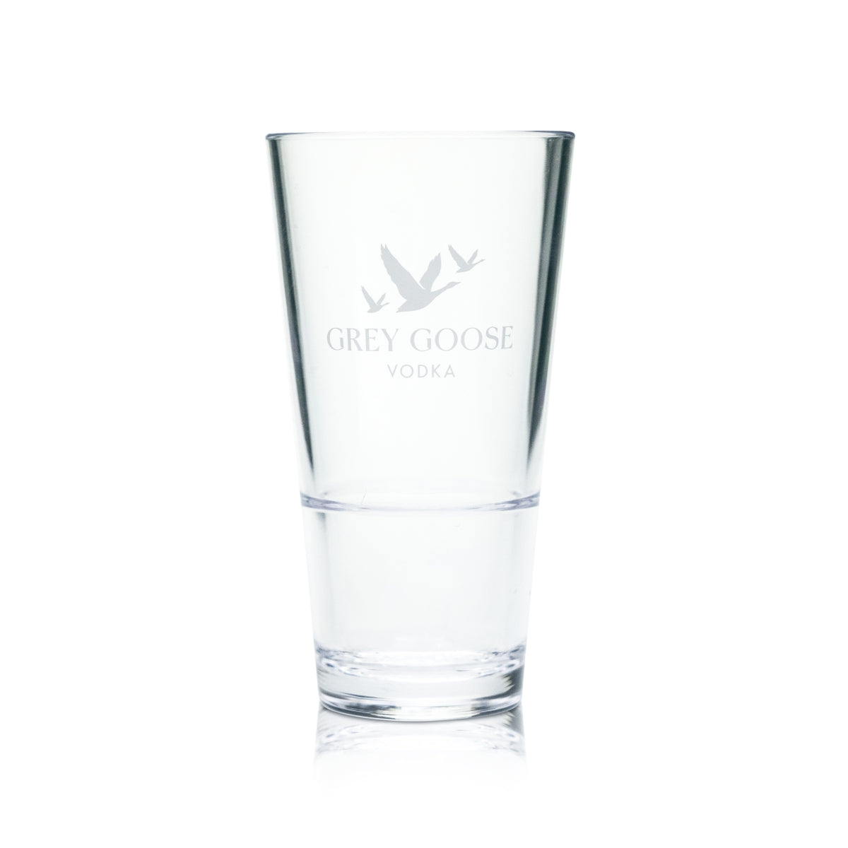 Grey Goose plastic cup, glass, 0.3 l, reusable cup, plastic, calibrated, catering, bar
