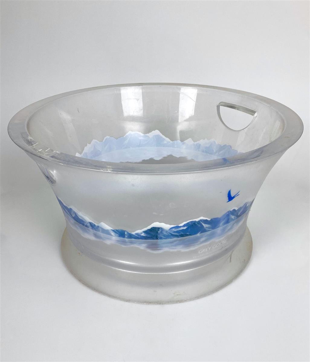 Grey Goose Vodka Ice Cube Container Bottle Cooler Magnum Old Version Thick Plexiglass – View 3