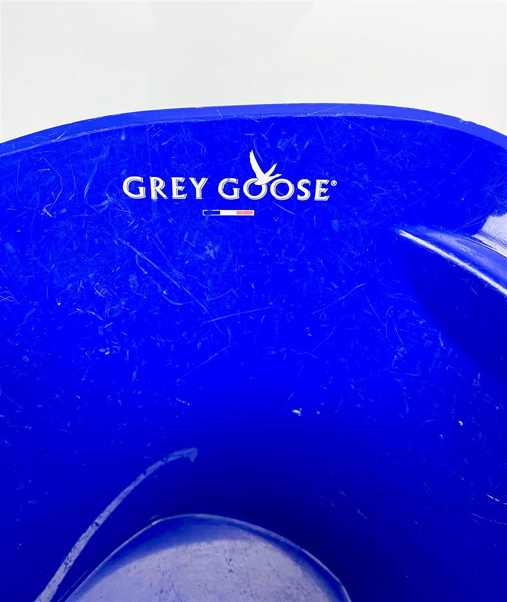 Grey Goose Vodka ice cube tray bottle cooler white blue small used – View 5