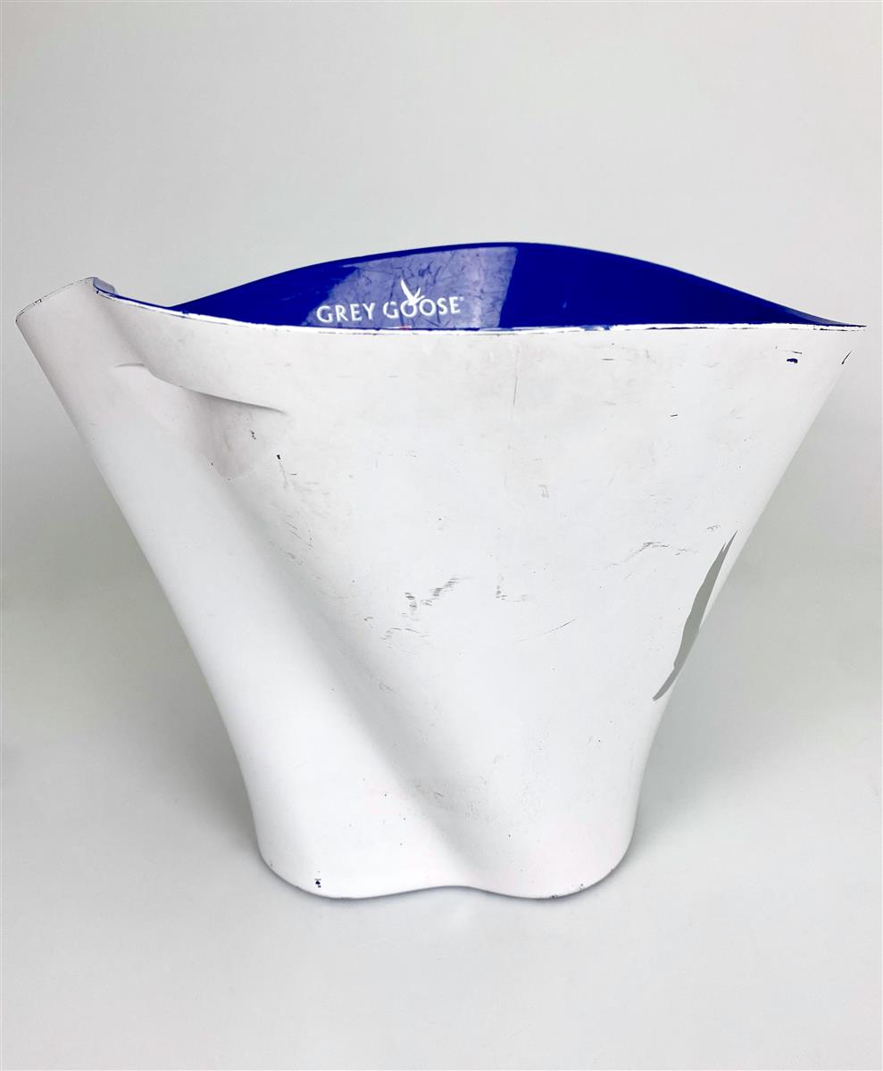 Grey Goose Vodka ice cube tray bottle cooler white blue small used – View 2