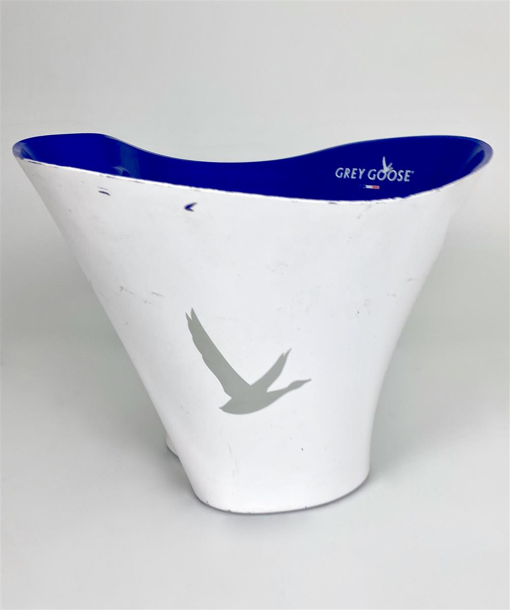 Grey Goose Vodka ice cube tray bottle cooler white blue small used – View 6