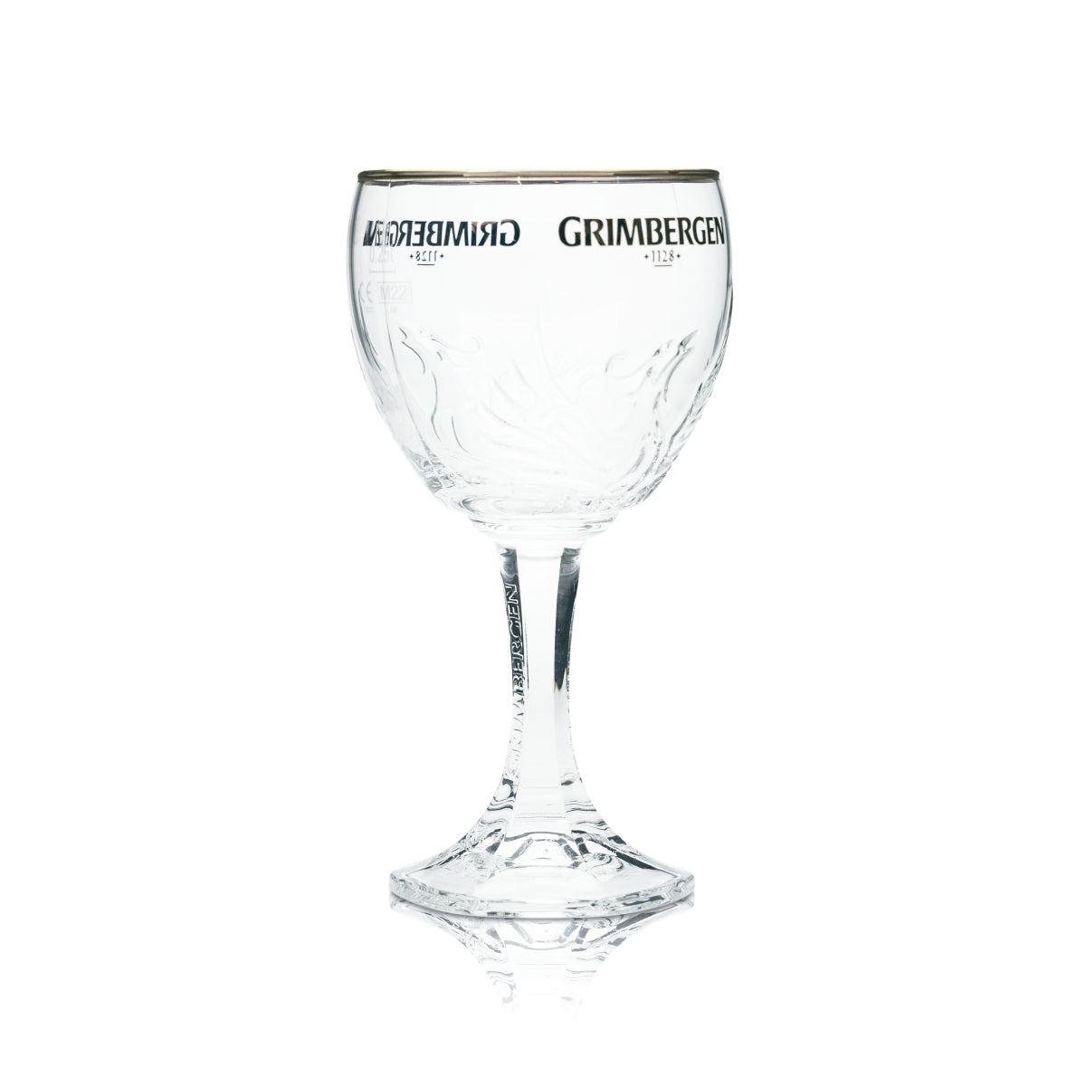 Grimbergen Beer Glass 0.25l Goblet Cup Design Phoenix Glasses Belgium Abbey Beer