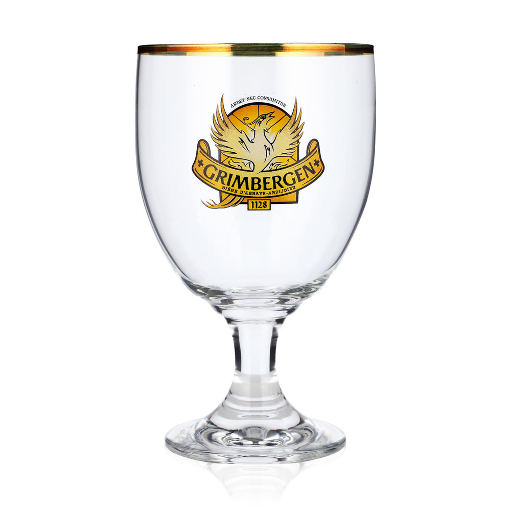 Grimbergen Beer Glass, 0.5 L, Goblet, Phoenix Gold Rim, Ritzenhoff
