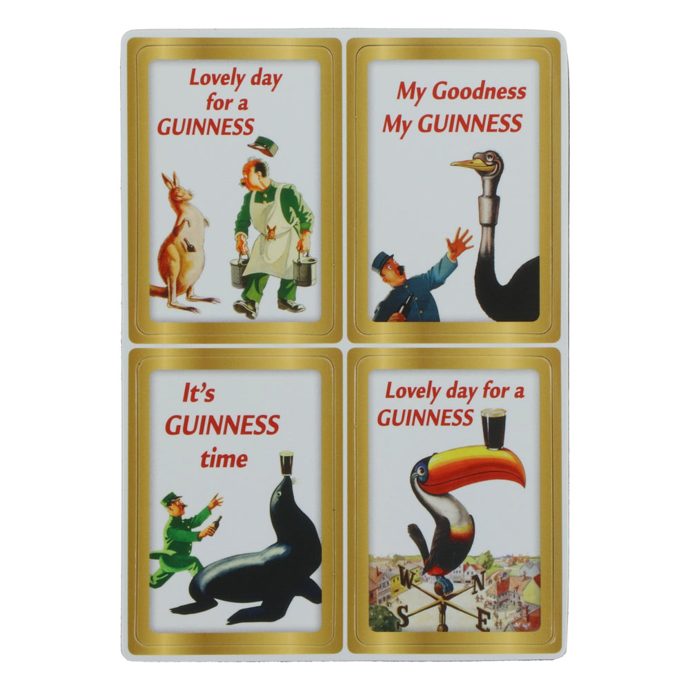 Guinness Beer 4 x Fridge Magnets Beer Advertising Retro Magnet Set