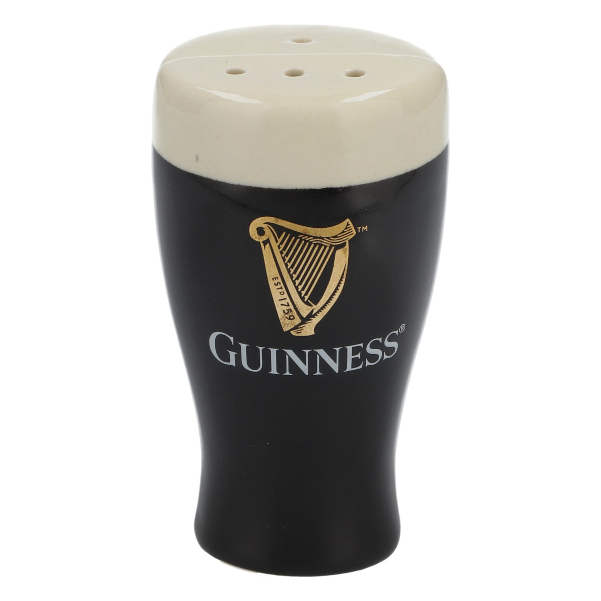 Guinness beer ceramic salt and pepper shakers as tulip beer glasses – View 2