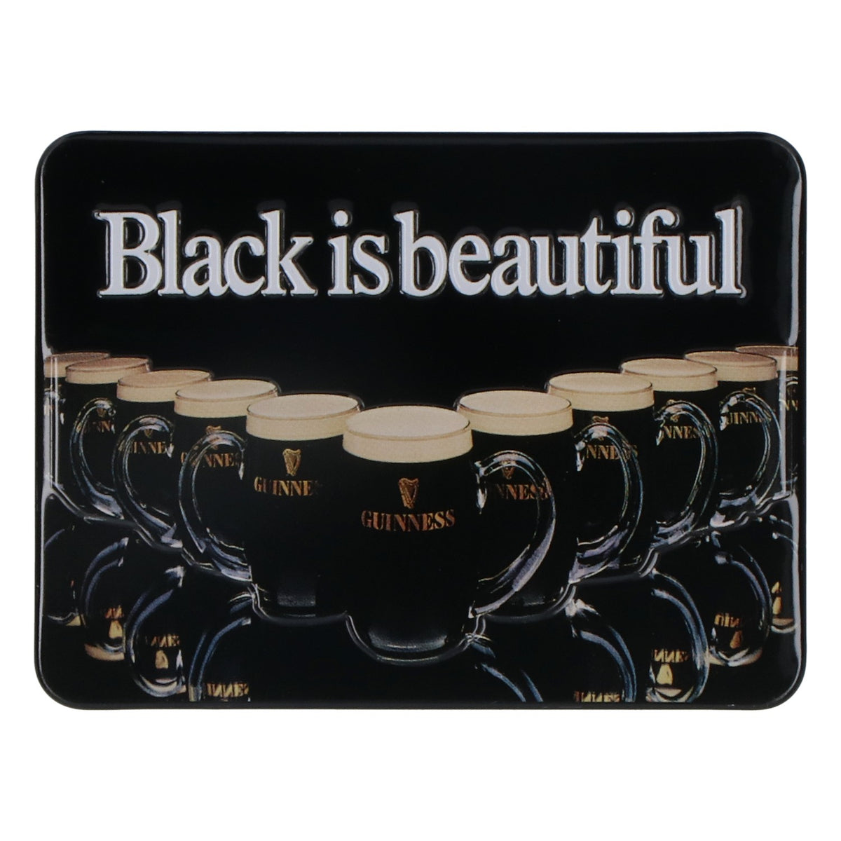 Guinness Beer Fridge Magnet Kitchen Magnet 6x8 cm 3D Magnet "Black is beautiful"