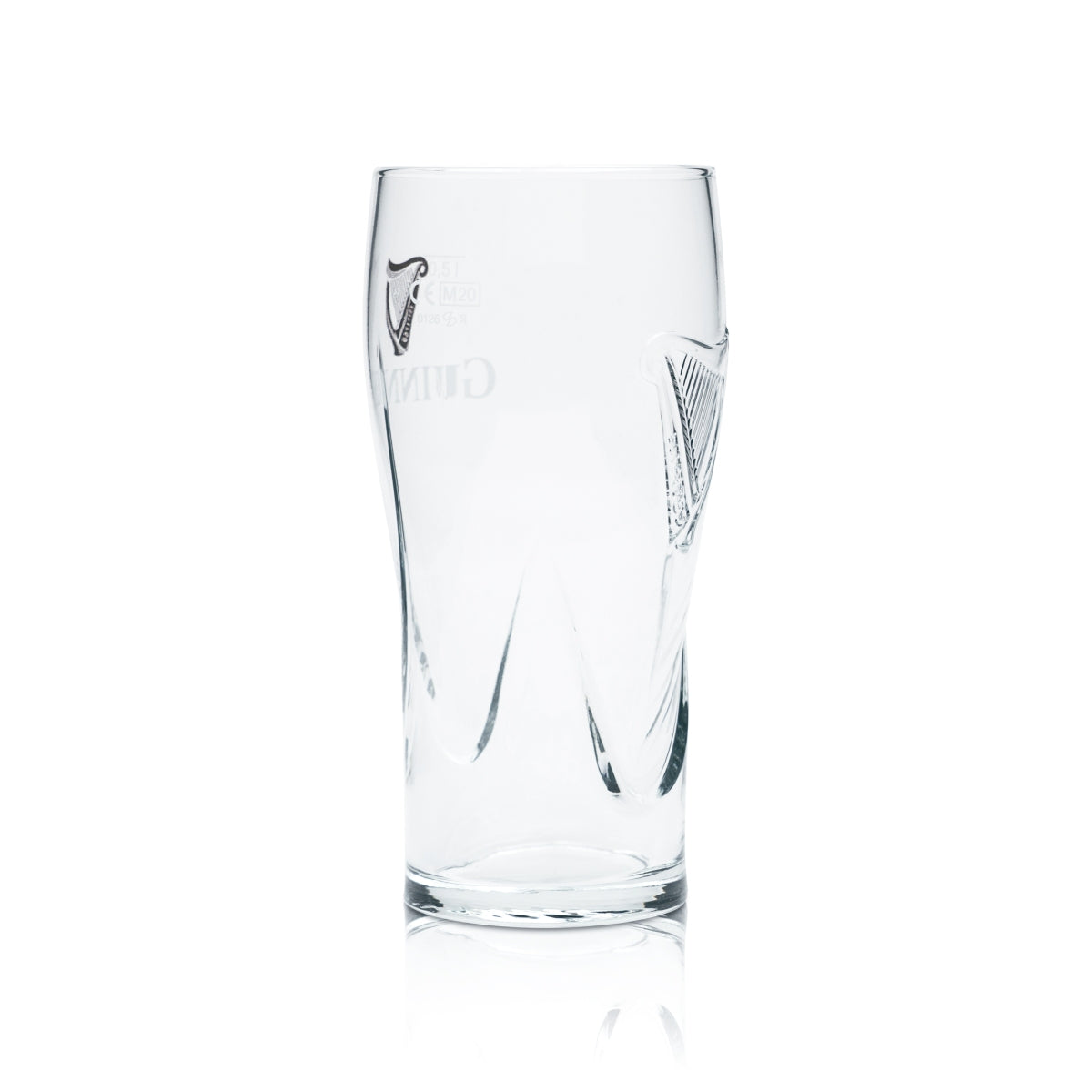 Guinness Glasses, Set of 6, 0.5 L Gravity Pint Glass with Harp Relief, Irish Stout – View 4
