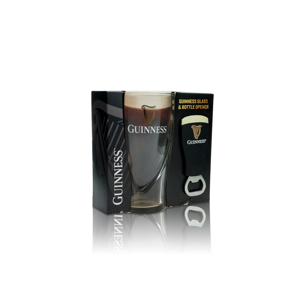 Guinness Pint Glass Beer Glass 0.53 L Set with Bottle Opener Gift Set Brewery
